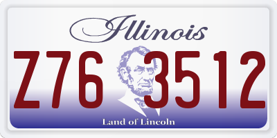 IL license plate Z763512