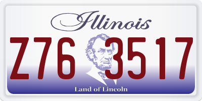 IL license plate Z763517