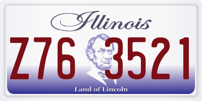 IL license plate Z763521
