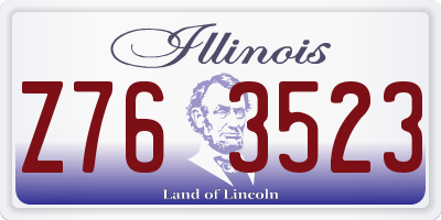 IL license plate Z763523