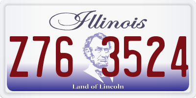 IL license plate Z763524