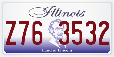 IL license plate Z763532