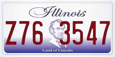 IL license plate Z763547