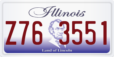 IL license plate Z763551