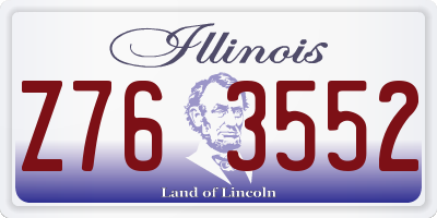 IL license plate Z763552
