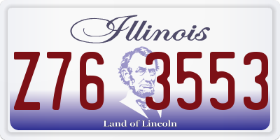 IL license plate Z763553