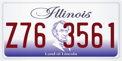 IL license plate Z763561