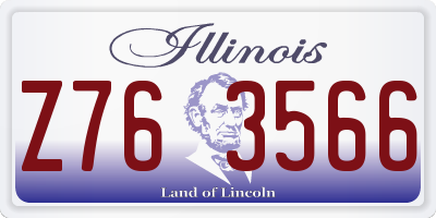 IL license plate Z763566