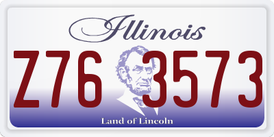 IL license plate Z763573