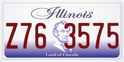 IL license plate Z763575
