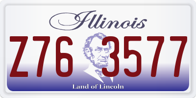 IL license plate Z763577