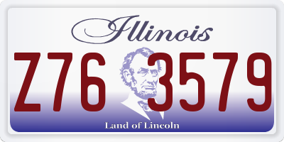 IL license plate Z763579