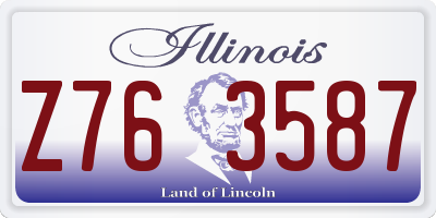 IL license plate Z763587