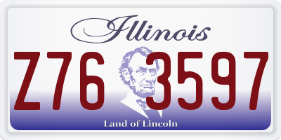 IL license plate Z763597