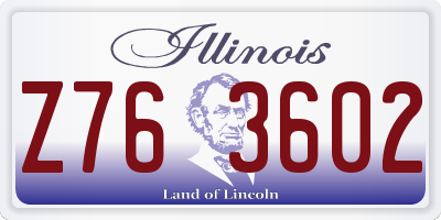 IL license plate Z763602