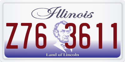 IL license plate Z763611