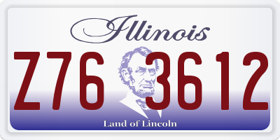 IL license plate Z763612