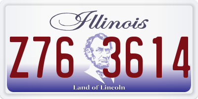 IL license plate Z763614