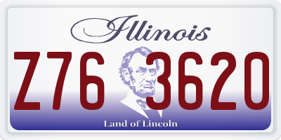IL license plate Z763620