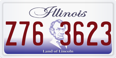 IL license plate Z763623