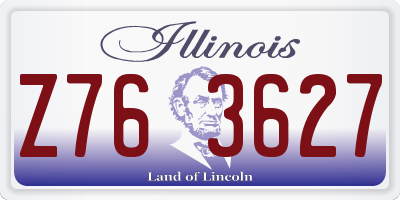 IL license plate Z763627