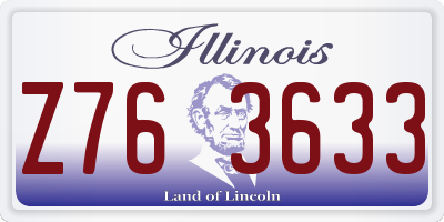 IL license plate Z763633