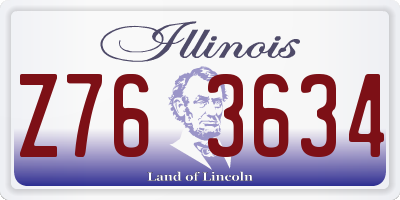 IL license plate Z763634