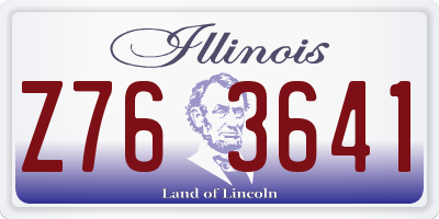 IL license plate Z763641