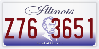 IL license plate Z763651