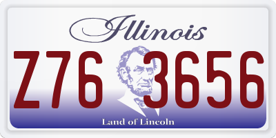 IL license plate Z763656