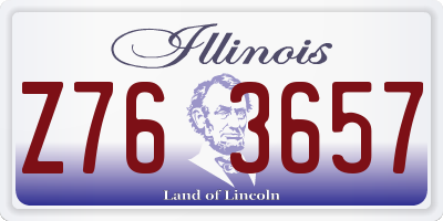 IL license plate Z763657