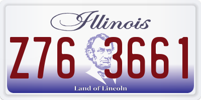 IL license plate Z763661