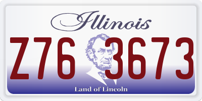 IL license plate Z763673