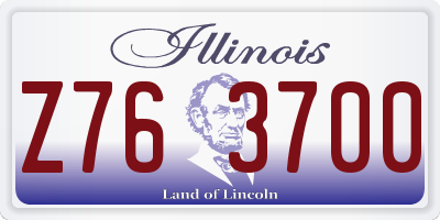 IL license plate Z763700