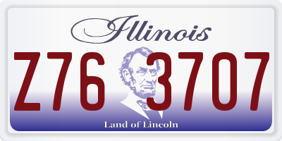 IL license plate Z763707