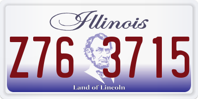 IL license plate Z763715