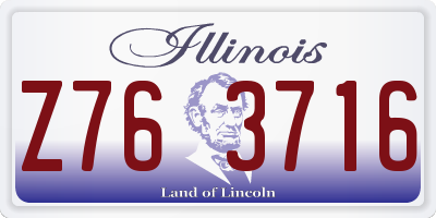 IL license plate Z763716