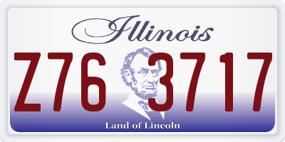 IL license plate Z763717