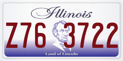 IL license plate Z763722