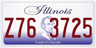 IL license plate Z763725