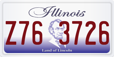 IL license plate Z763726