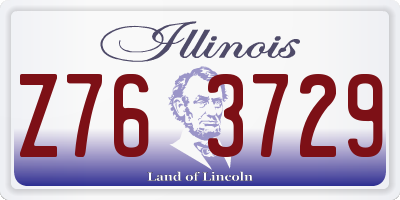 IL license plate Z763729