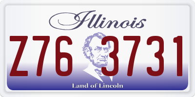 IL license plate Z763731