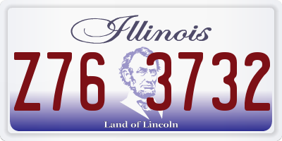 IL license plate Z763732