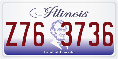 IL license plate Z763736