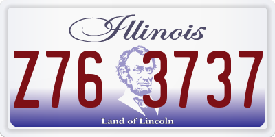 IL license plate Z763737