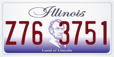 IL license plate Z763751