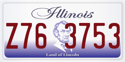 IL license plate Z763753