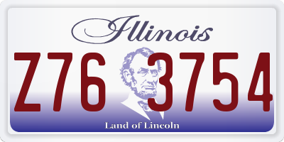 IL license plate Z763754