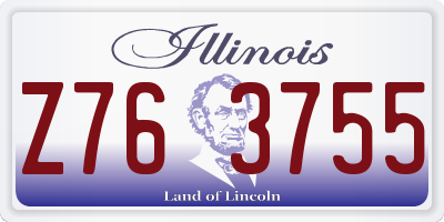 IL license plate Z763755